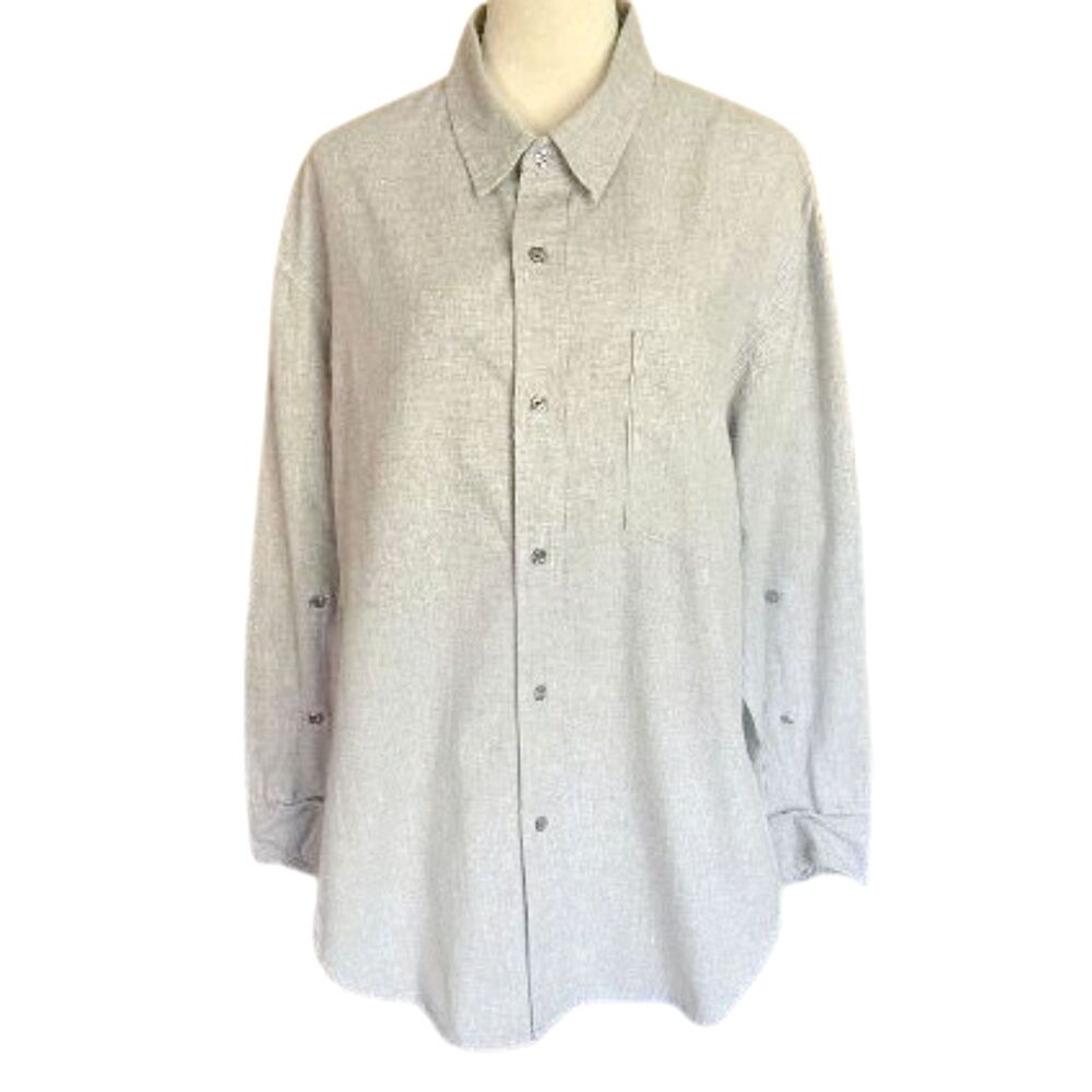 Citizens of Humanity 100% Cotton Light Grey Button Up Large